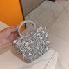 Exquisite shiny diamond-encrusted crystal evening bag metal light luxury high-end dinner bag