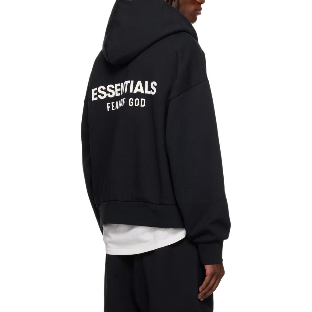 Men's Sweatshirt Fear of God Essentials Classic Hood Zip Up Sweatshirt Black