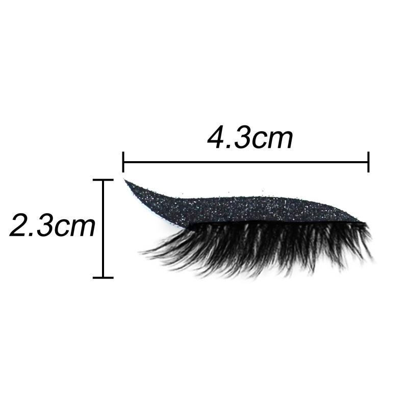 Set di adesivi per trucco occhi ciglia finte Riutilizzabile Eyeliner e adesivi per ciglia Eyeliner glitterato