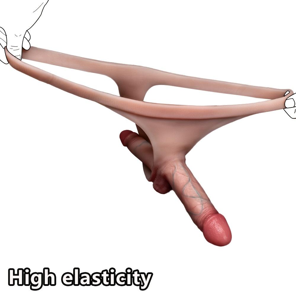 Wearable Double-Ended Liquid Silicone Dildo Panty, Realistic Body-Safe Silicone, Dual-Head Design, Strong Suction Cup, Discreet Packaging