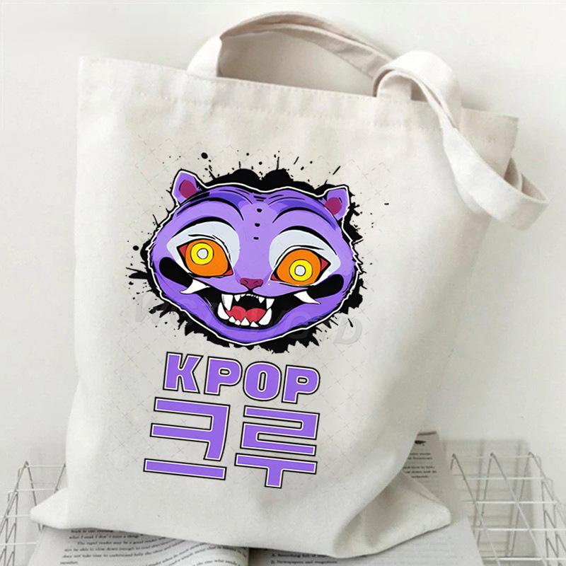 Witch Hunters Peripheral Printing Fashion Shoulder Bag Women's Large Capacity Student Portable Tote Bag Canvas Bag