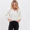 Autumn sophisticated soft V-neck mink fleece short knit cardigan for women, versatile lazy sweater jacket
