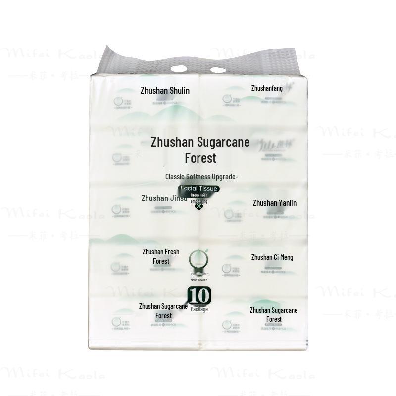 Zhushan Zuckerrohrwald Gesichtsreinigungstücher - 450 Blatt/Packung, Wasserabweisender Frischholzzellstoff, Kostenloser Versand
