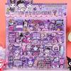 6pcs Cute Cartoon Double layered 3D Stickers Kuromi Melody Stickers DIY Decoration Laptop Phone Fridge Large Bubble Sticker toy