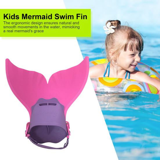 Mermaid Fin Swim Practice Mermaid Fin Adjustable Mermaid Tail Swimsuits Swim Training Aid Lightweight Kids Swim Gear