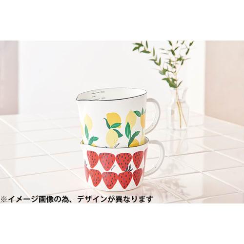 Toyohoro plune Enamel Measuring Cup, Fluffy Flower Pink, Small, MC-607