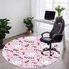 1pc Swan Pattern Chair Carpet for Office - Durable, Ideal for Chair Mats, Stylish & Functional Decorative Rug Yy260130054