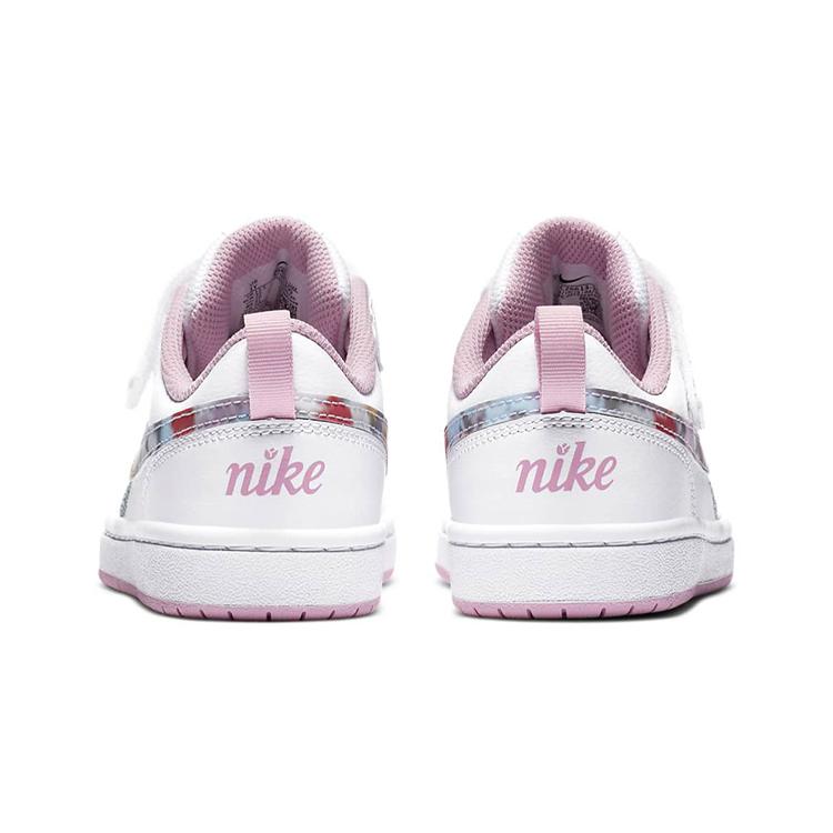 Nike Low 2 SE Floral Slip Resistant Cushioning Low Top Kids' Skateboarding Shoes White Pink Children Aged 3 7 Years Old CZ6613-100