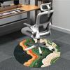 1pc Abstract Patterns Office Round Area Rug,  Mat Suitable For Office, Under Office Chairs Bedroom Living Room Home Decor, Room Deco