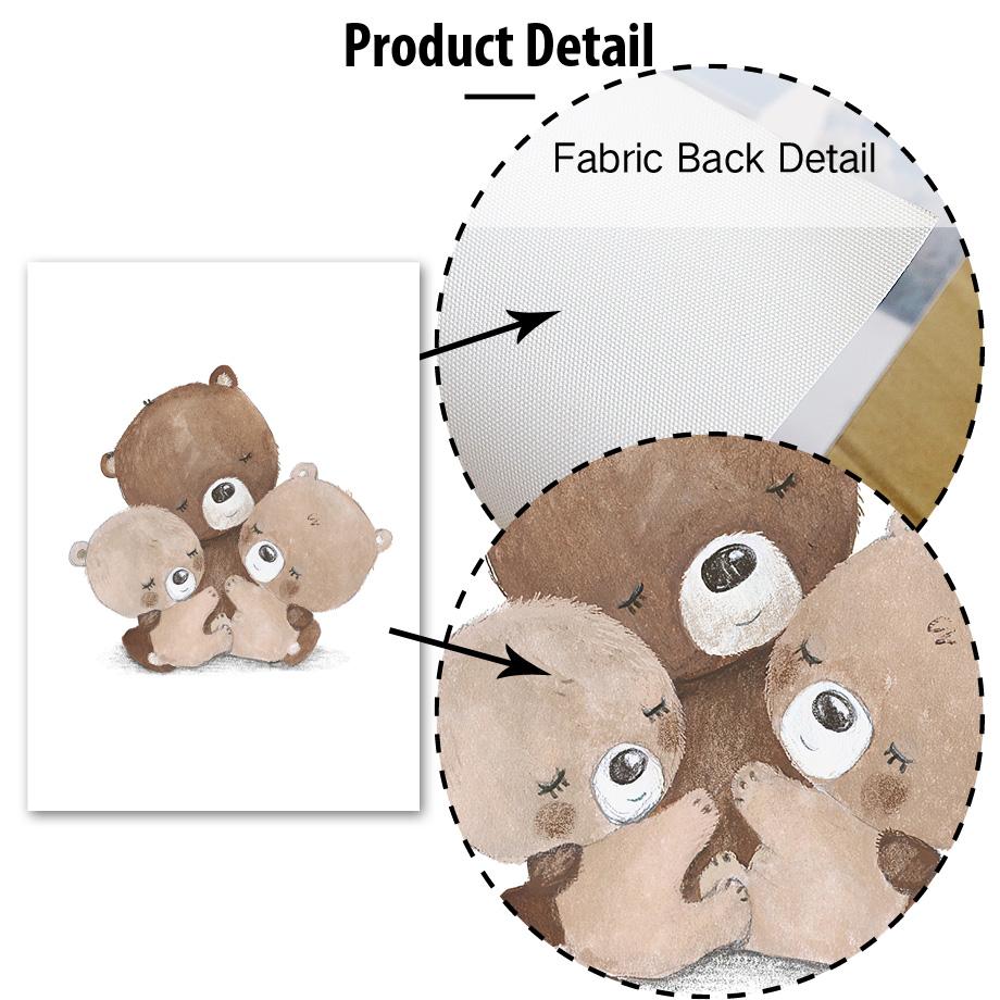 Bear Elephant Kangaroo Rabbit Bird Snail Wall Art Canvas Painting Nordic Posters And Prints Animal Wall Pictures Kids Room Decor