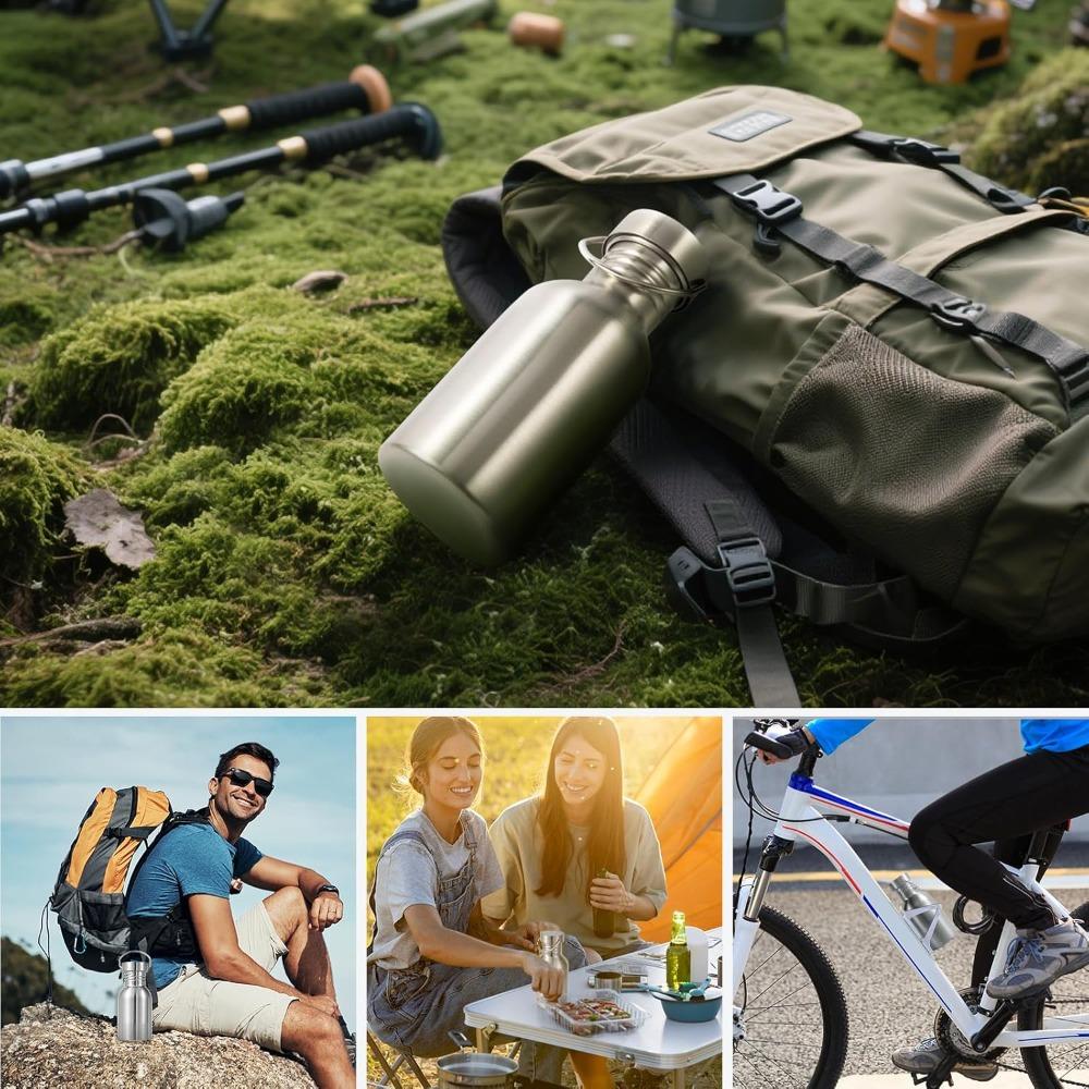 Bottiglia d'Acqua Sportiva di Alta Qualità da 2000ML ad Alta Capacità Termos Non Isolato Tazza da Viaggio in Acciaio Inossidabile Bollitore Portatile da Esterno