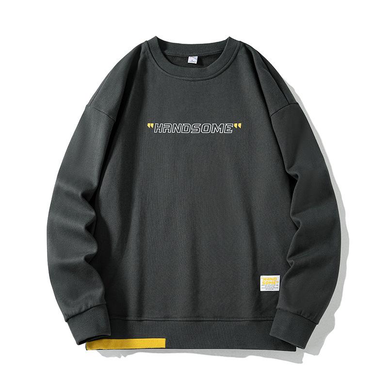 Spring and Autumn Loose Sweater Men Plus Size Round Neck Casual Men's Long Sleeve Sweater