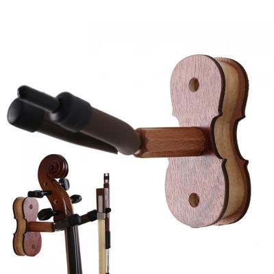 Gancho desmontable para colgar violín, montaje en pared de palisandro, con soporte para arco, para tienda, exhibición, almacenamiento, violín