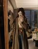 Women's Hooded Knit Cardigan - Maillard Style, Long, Cozy, 2025 Autumn/Winter Collection, Student Lazy Fit