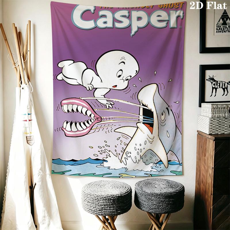 Casper Ghost Pattern Home Decor Tapestry, Wall Hanging, Decorative RV Wall Cloth.NGT0928382