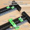 Metric/Inch Aluminum Limit Ruler Double Line Marking Ruler Multifunction Scribing Marking Ruler Measurement Tool