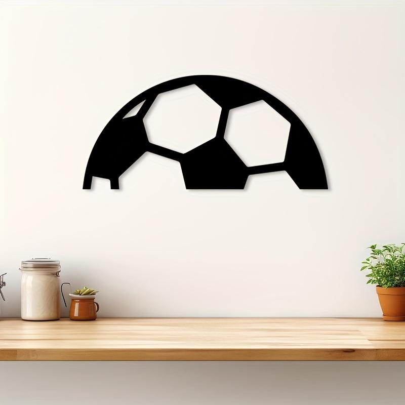 1pc Metal Soccer Goalpost Wall Sculpture Iron Trophy Statue Outdoor Indoor Decor Man Cave Boys Room Gift Easy Install