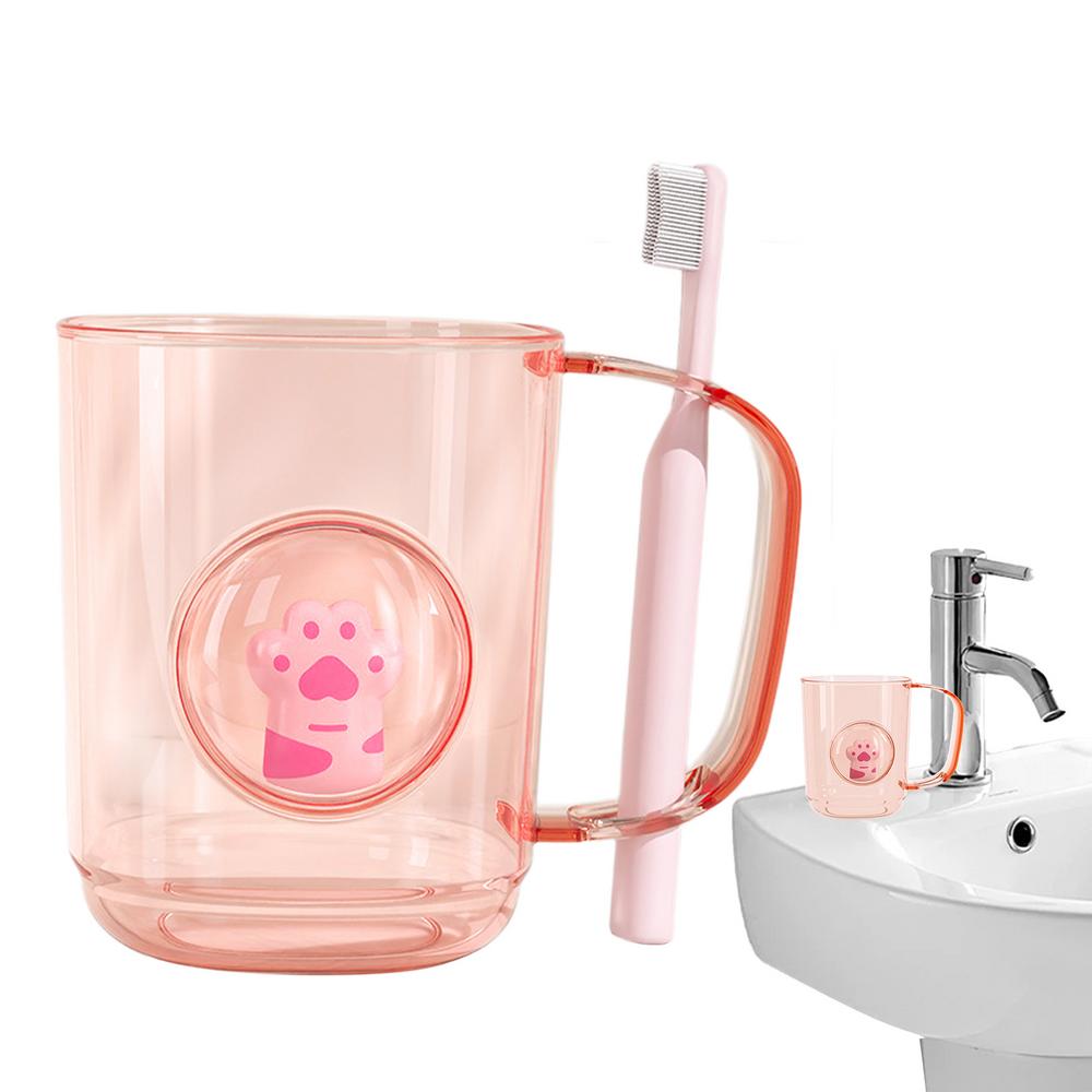 Стаканчик для зубной щетки Портативный стаканчик для зубной щетки Для ванной Комнаты Детский стаканчик для полоскания Держатель для чистки зубов Стаканчик-держатель для зубной щетки Для пары Стаканчик для полоскания рта розовый