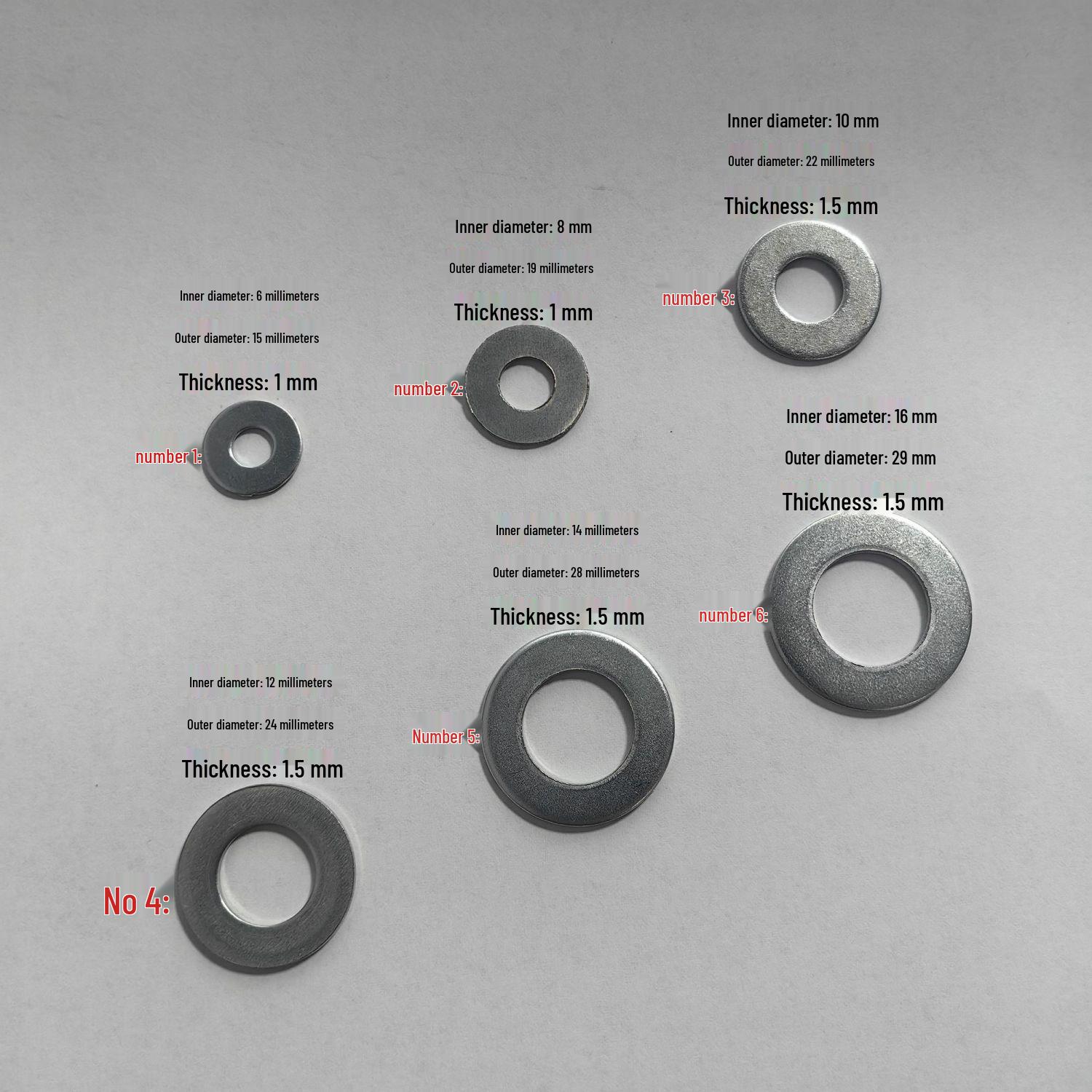 

Car Body Repair: Pure Iron Weldable Gasket for Exterior Repairs No. 1, 6mm hole - 20 pieces