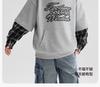 Left West Children's Wear Boys' Fake Two-piece Hooded Hoodie Spring Wear 2026 New Handsome Boys' Spring and Autumn Top