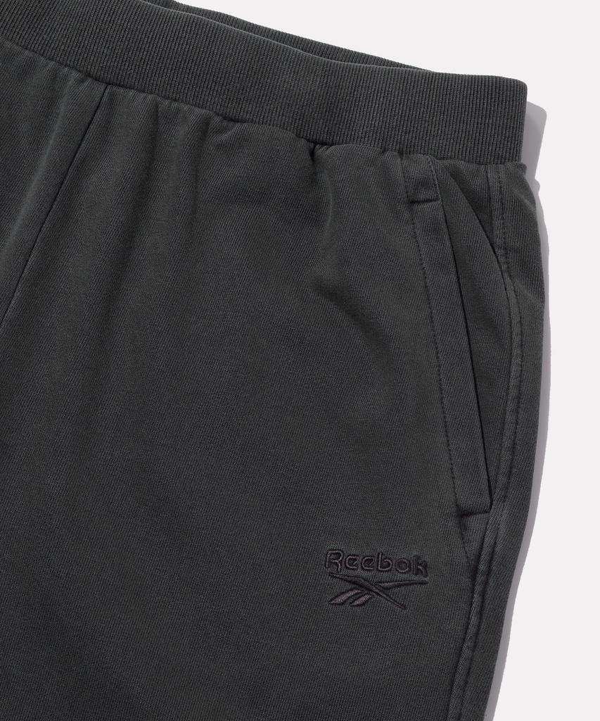 Reebok Garment-Dyed Relaxed Fit Wide Jogger Pants - Black