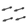 Fahrrad Hinterradnabe Achse 145mm Schwarzer Stahl 95mm Gewinde für Schnellspanner