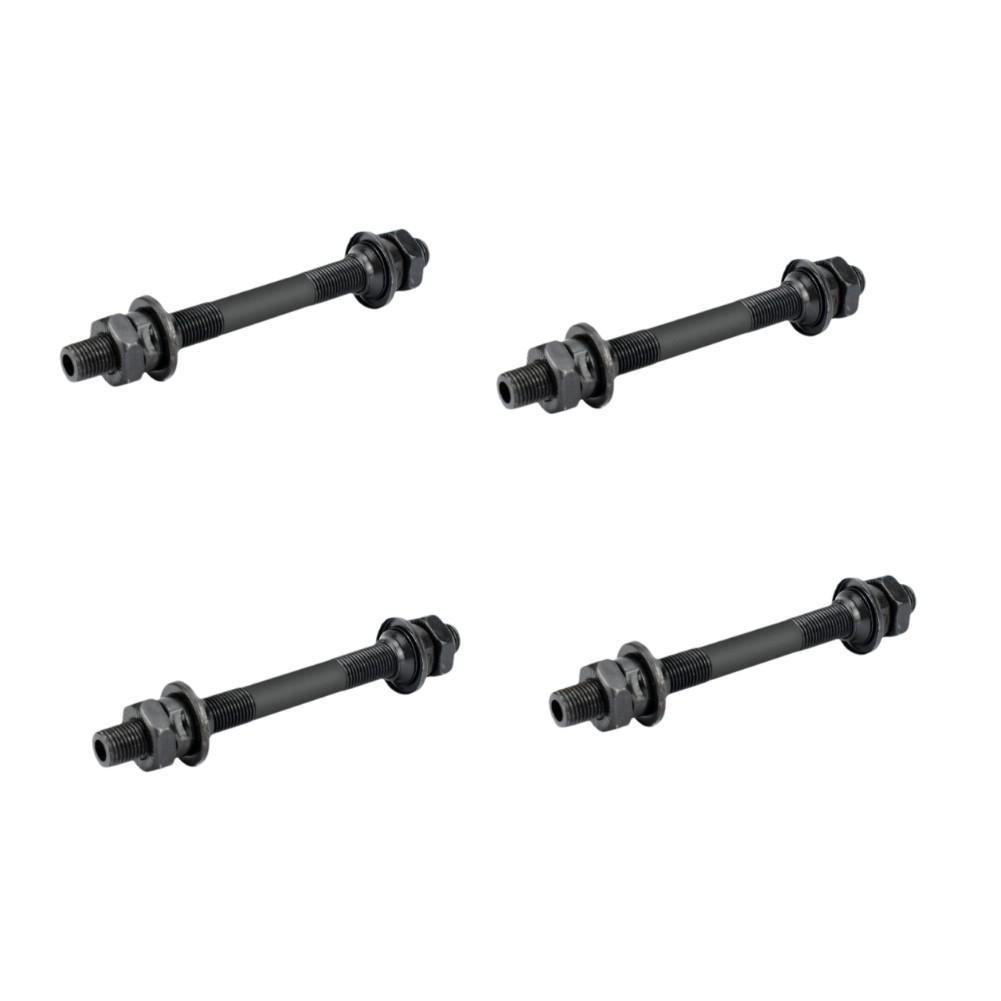 Fahrrad Hinterradnabe Achse 145mm Schwarzer Stahl 95mm Gewinde für Schnellspanner