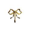 Retro Brass Bow Shape Wall Hook Decorative Functional Bow-Knot Hook Wall Hangings Gold Wardrobe Hanger Necklaces