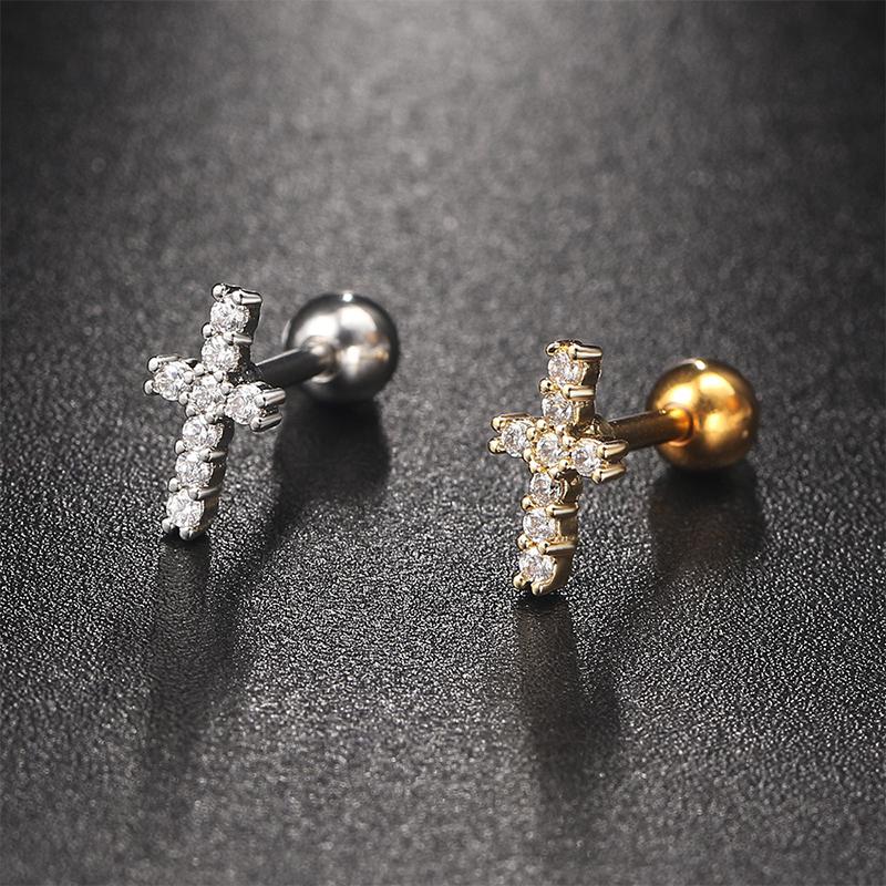 1 Stück Zirkon Ohrring für Damen Ohrknochen Nagel Knorpel Ohrring Spiral Stecker Ohrring Körperschmuck Geschenke