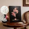 Pearl DIY Koi Fish and Lotus Flowers Art Kits 15.7x19.6inch Gem Art Pearl Painting Kits Without Frame for Adults Gift Idea Home Wall Decor