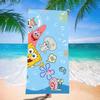 Funny S-SpongeBob Friends Large Beach Towel, Ocean Bubble Jellyfish Print Absorbent Lightweight Towel for Pool Camping Vacation
