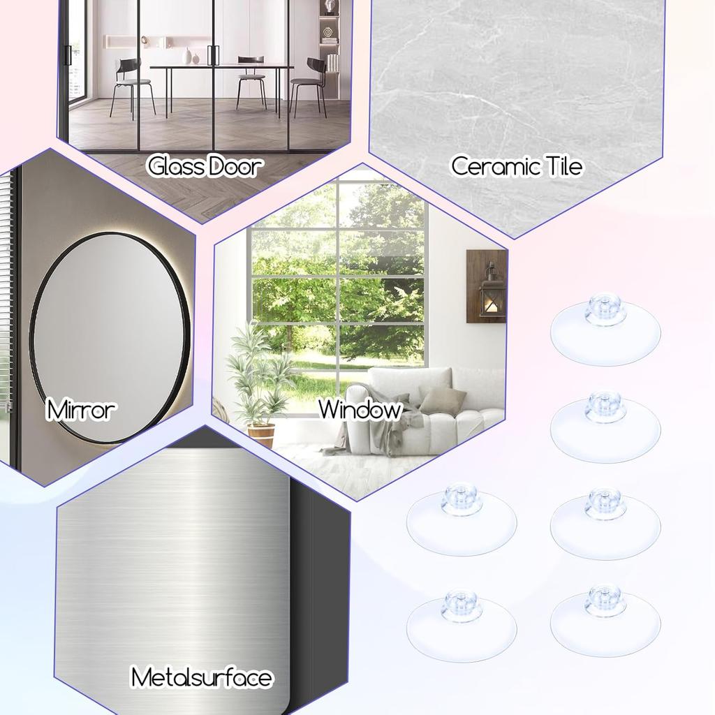 simarro 30Pcs Small Suction Cup, 2cm Glass Suction Without Hooks Extra Strong Adhesive Mini Suction for Home Kitchen Bathroom Wall Door Glass Window