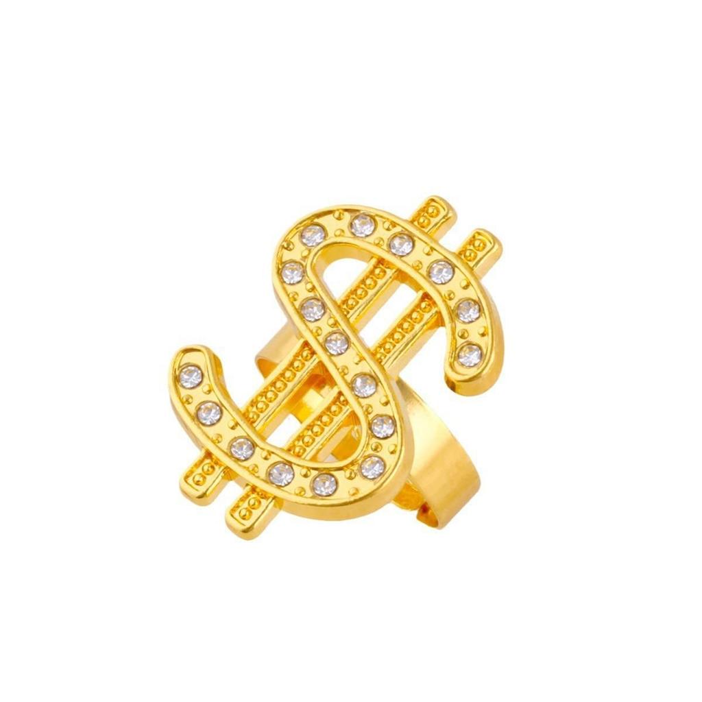 European & American Trendsetter Hip Hop Dollar Sign Open Ring Necklace
