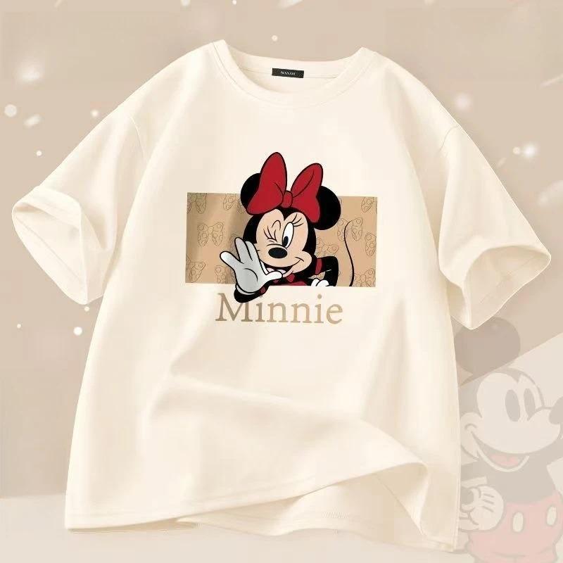 Disney Retro Frame Minnie Mouse Unisex TShirt Oversized Casual Short Sleeve Top Fashion Comfortable Famous Tshirts