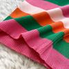 Summer Women Casual Spaghetti Strap Striped Knitted Sheath Sweater Dresses