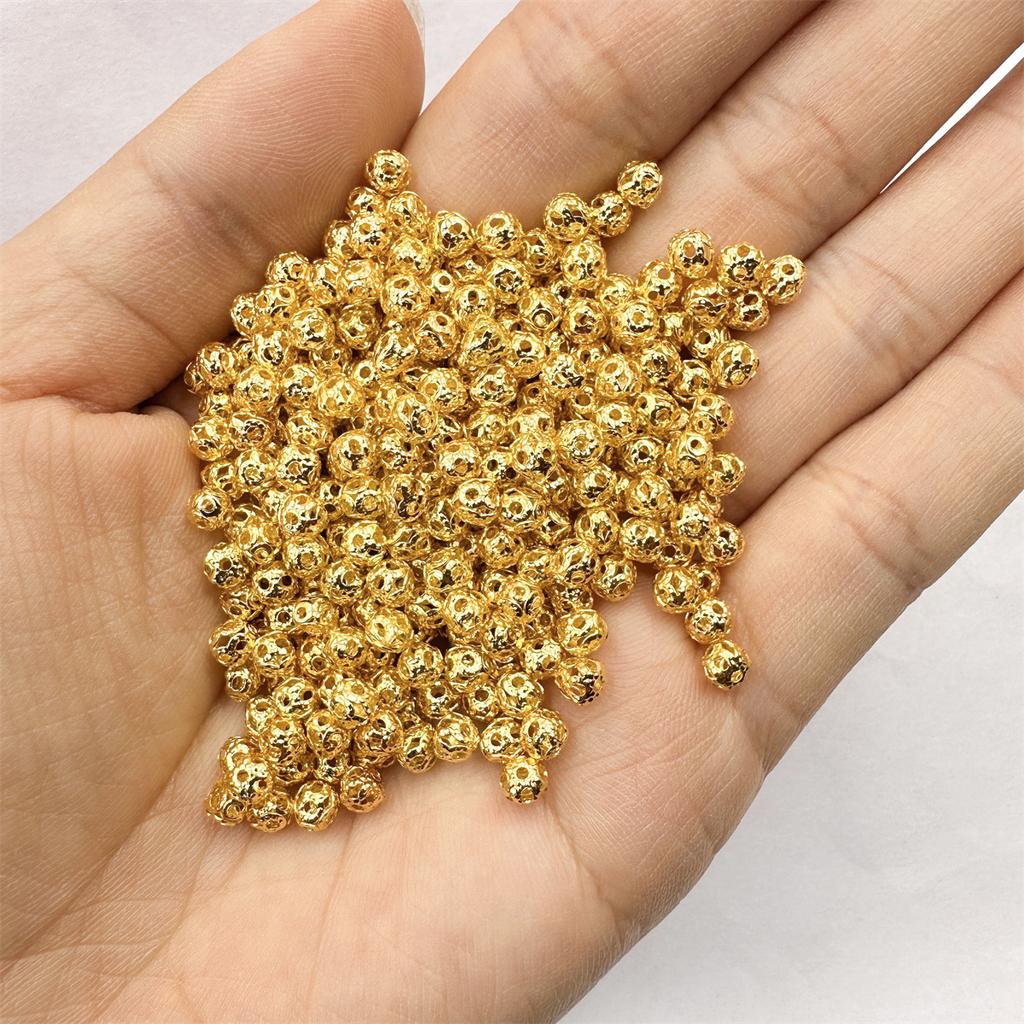 Space Loose Beads For DIY Neckalce Beacelet Hollow Charms Bead Silver Gold Plated 4-12mm
