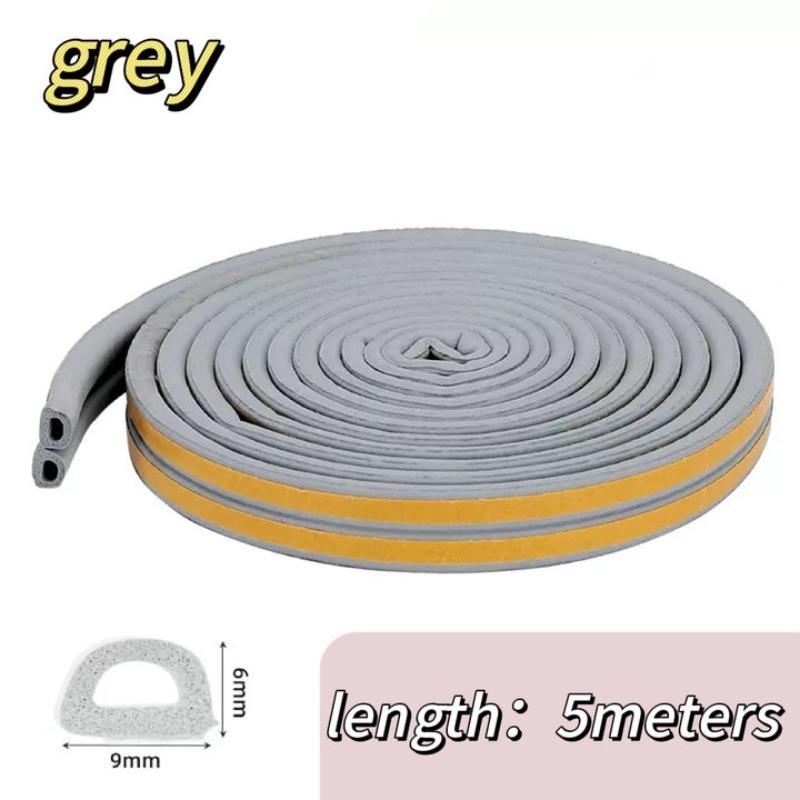 

10/5m Weather Stripping Door Seal Window and Door Door Seal Strip Soundproofing Self-Adhesive Backing D-Shape Door Weather Strip 1pcs&D Shape
