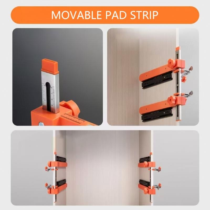 Schubladenführung Einbauwerkzeug Verstellbare Schnelleinstell-Positionierhilfe Für Holzbearbeitung Schrankbau Schienenmontage