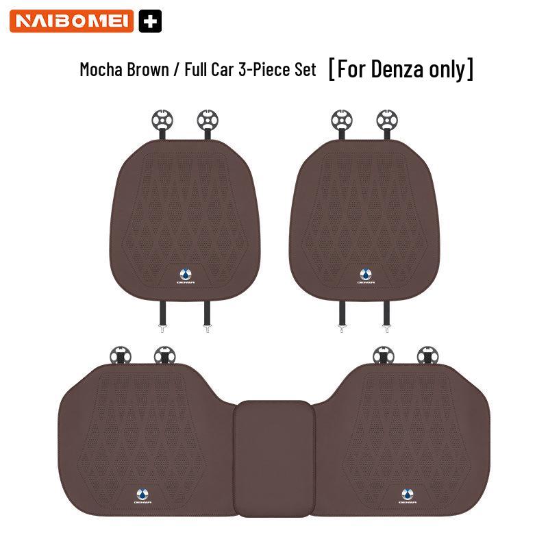 Denza X N7/N8/D9 DMI Car Seat Cushion Set: Front & Rear Leather Perforated Seat Covers
