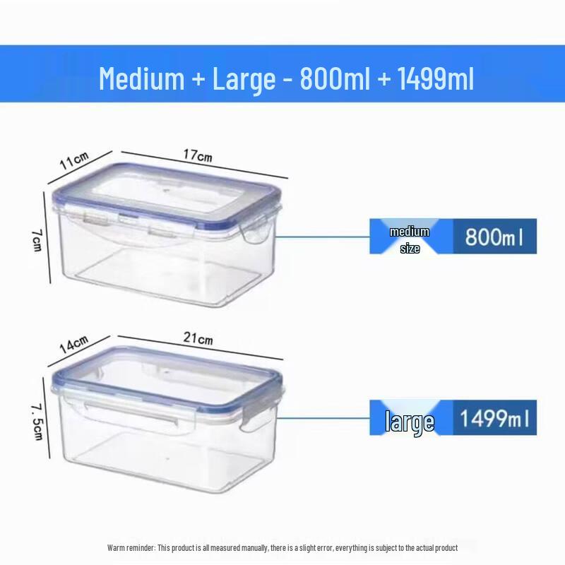 ZISIZ Plastic Microwave-Safe Food Storage Container