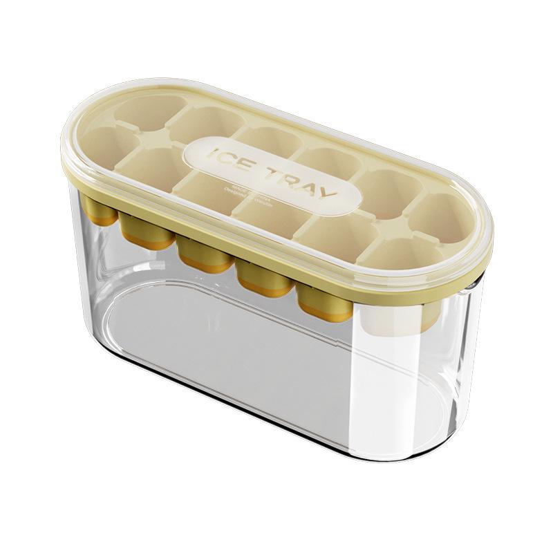 Multi-layer Silicone Ice Cube Tray & Storage Box - Large Press-type Design for Home Use