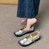 Autumn not tired feet women's shoes Mary Jane single shoes 2025 new soft sole low heel square head shallow mouth French small leather shoes women