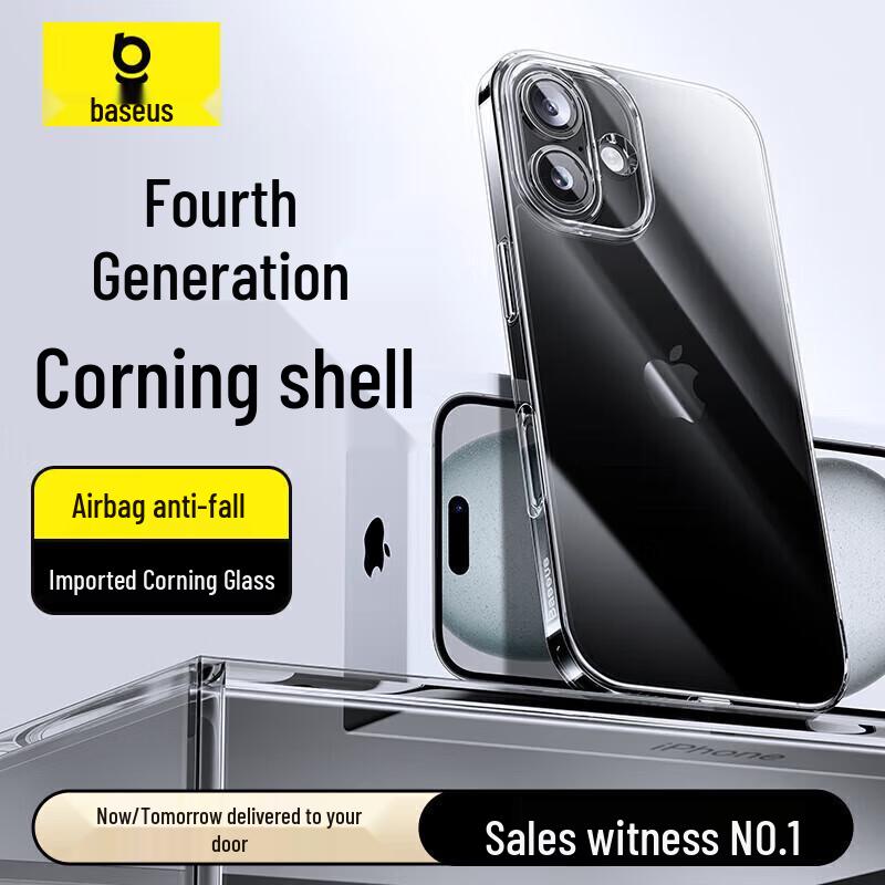 

Baseus Чехол из стекла Corning для серии iPhone 16 Corning Glass | Bare Machine Feel