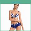 Set Bikini a Strisce Push-Up Estivo di Qualità Premium 2 Pezzi per Donna
