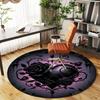 1pc Gothic Roses Round Chair mat Area Rug - Non-Slip, Floor Mat for Office, Bedroom, Ideal home decor Christmas Gift p0811463