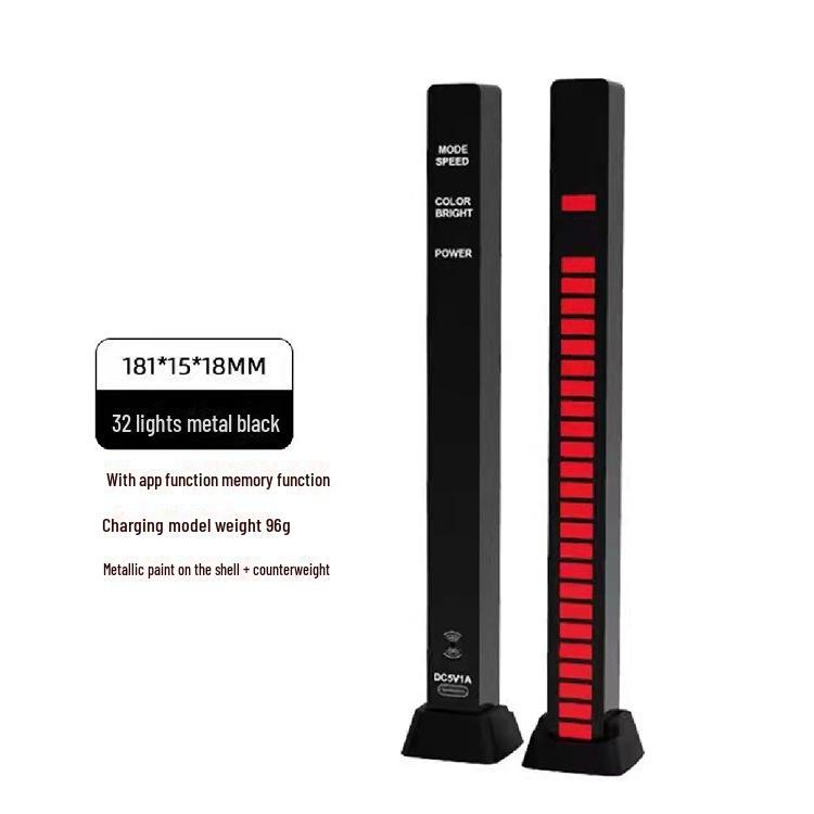 Bluetooth Voice-Controlled RGB Sensor LED Light Bar - Music Rhythm & Atmosphere Light for Desktop or Car.