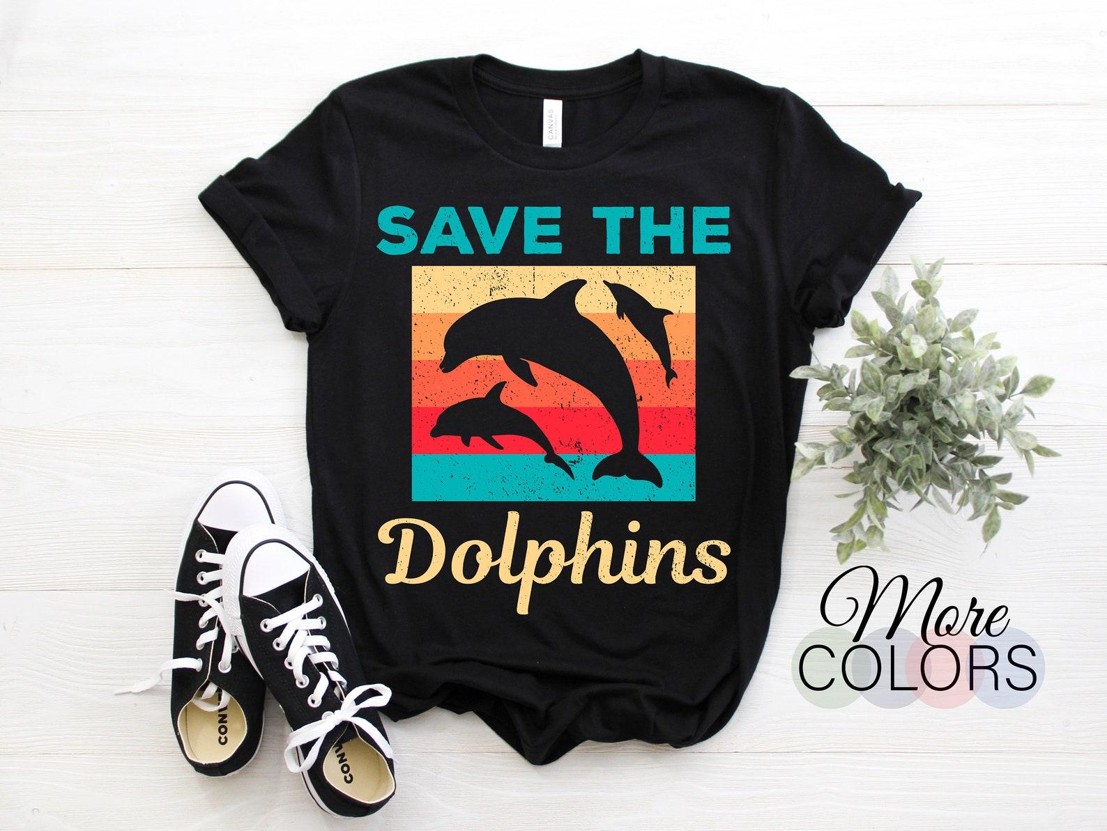 Save The Dolphins Vintage T-Shirt, Dolphin Gift, Water Sea Animals Lover, Dolphins Watching Costume, Ocean Life, Birthday Present Party Tees 120