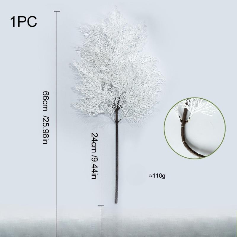 

A Faux White Cypress Leaf Wreath Christmas Tree Pendant for Halloween Decoration Single tube белый