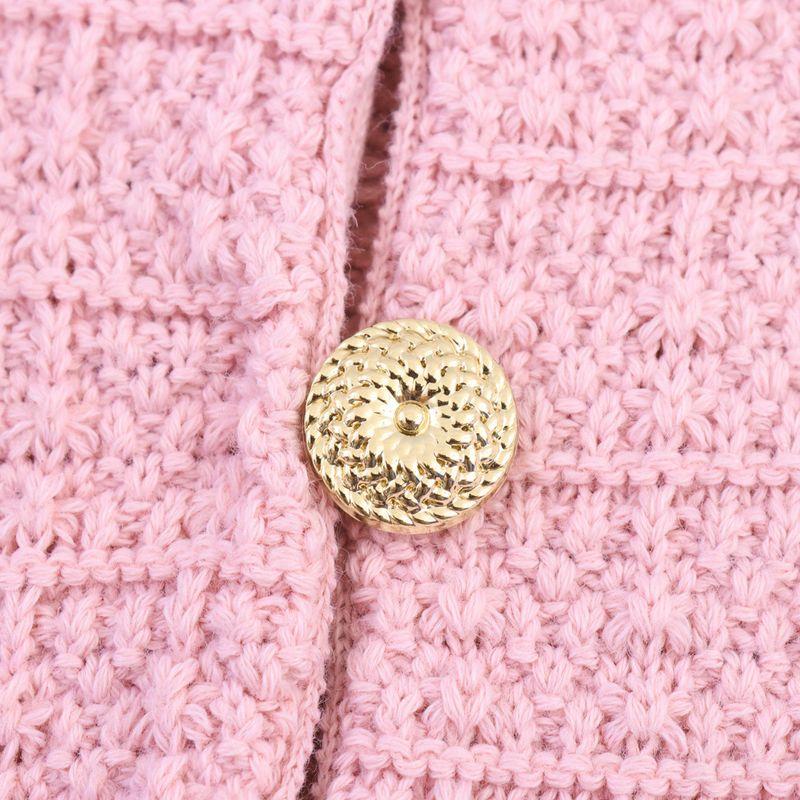 Kaslead New Women Clothes Western Style Fashion Simple Laminated Decoration Long Sleeve Knitted Outerwear