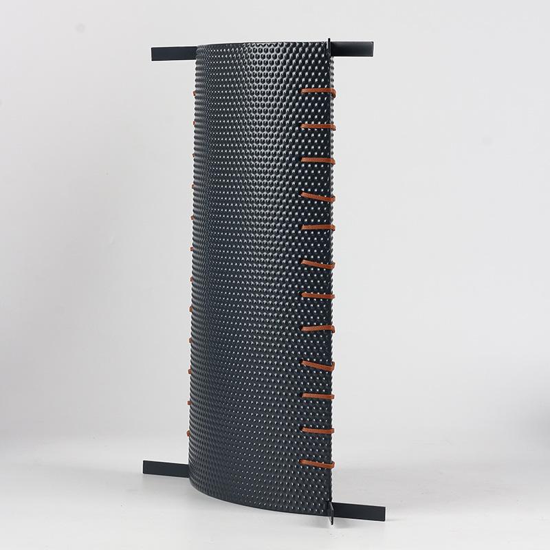 Light Luxury Metal Flat Vase, Creative Leather Stitching Flower Ware, Model Room, Dining Room, Living Room, Bed and Breakfast Decorations